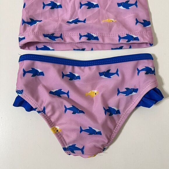 Nickelodeon Baby Shark Ruffle Tankini 2-PC Bikini Swimsuit Girls 12 Months NWT - Picture 9 of 9